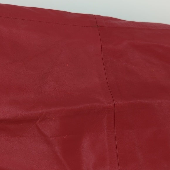 Women's West Bay Top Grain Genuine Leather Straight Leg Pant Red 10 western - Picture 8 of 12